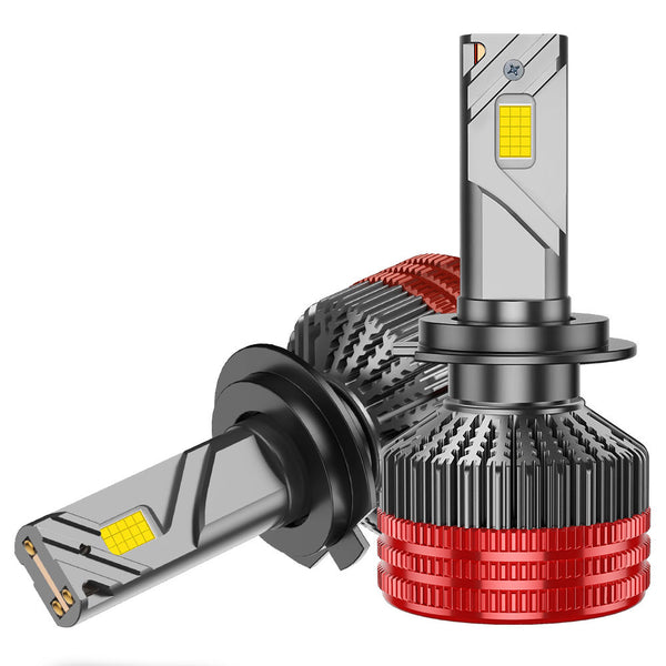 Daolar H7 LED-pære 6500K 12V, Xenonpære for nær- og fjernlys til H4 H7 H11 9005 9006, frontlyspære, pakke med 2