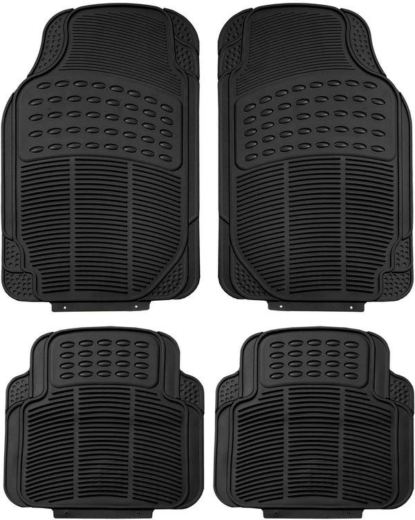 Daolar Universal Car Floor Mats Setti 4, raskas-Duty Kumi Trimmable Auto kumimatsa useimmille autoille, Sedan, Maasturi, kuorma-auto.