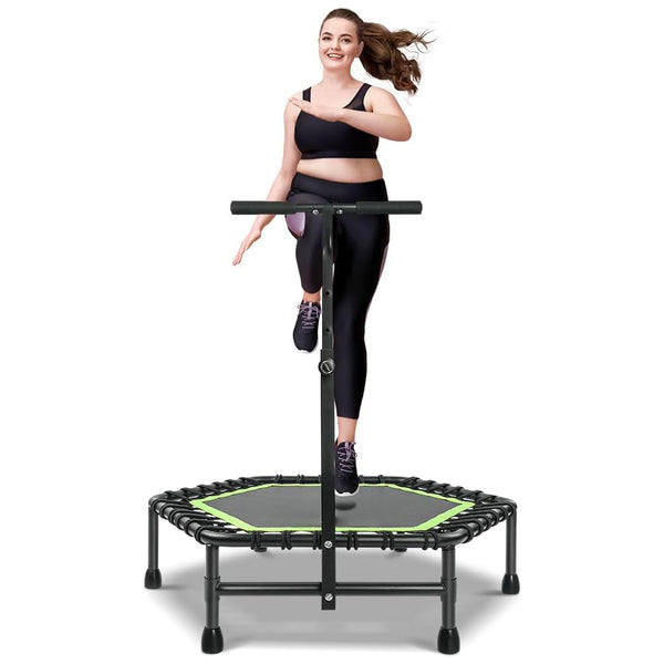 Daolar Rebounder Trampoline for Adults, Silent Mini Trampoline Indoor Exercise Fitness Trampoline Bungee Rebounder Workout Max Load 150kg