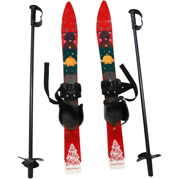 Daolar Kids Skis and Poles with Bindings, Ski Sets for Age 2-4 Beginner Snow Skis 68cm