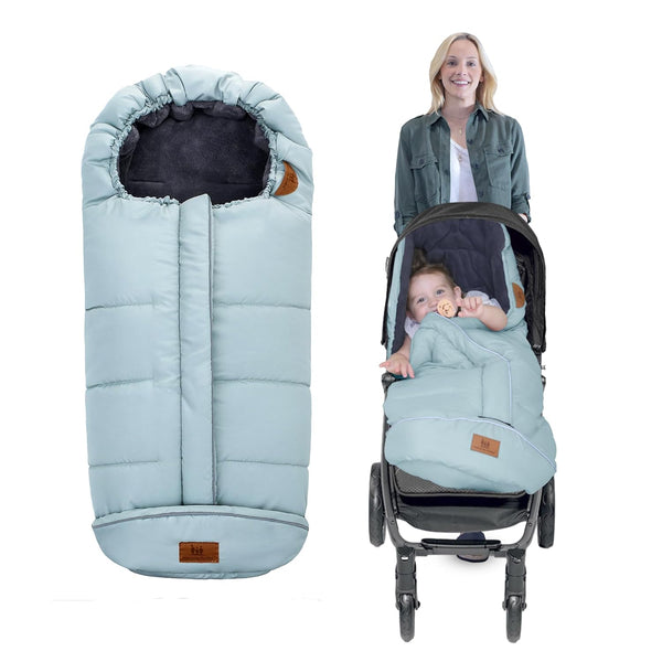 Daolar winter footmuff for stroller with zipper, warm polar fleece baby footmuff winter outdoor